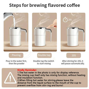 Self-Stirring Electric Coffee Mug with Digital Display