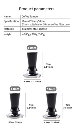 Calibrated Spring-Loaded Espresso Tamper