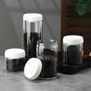 Vacuum-Sealed Borosilicate Glass Coffee Canister
