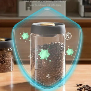Vacuum-Sealed Borosilicate Glass Coffee Canister