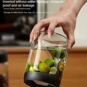 Vacuum-Sealed Borosilicate Glass Coffee Canister