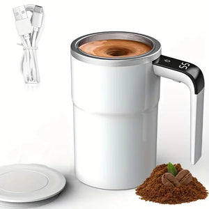 Self-Stirring Electric Coffee Mug with Digital Display